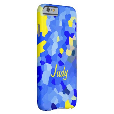 Judy Custumized Blue Yellow iPhone cover