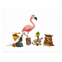 Jug Band O' Birds Postcard