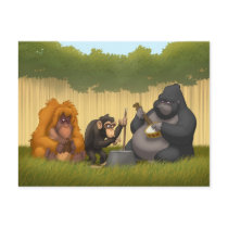 Jug Band of the Apes Postcard by stlewis75 Jug Band of the Apes Postcard