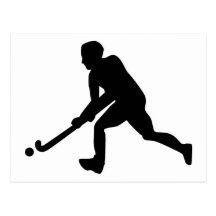 Jugador de hockey hierba tarjeta postal