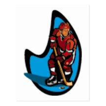 Jugador de hockey tarjetas postales