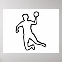 Jugador del balonmano impresiones