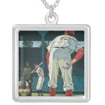 Jugadores de béisbol del vintage collar personalizado