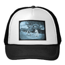 Jugadores del grillo de la diapositiva de linterna gorras de camionero