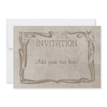 Jugendstil in Tan invitations by RainbowCards Jugendstil in Tan invitations
