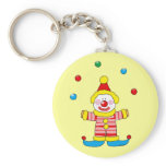 Juggling cartoon party clown keychains