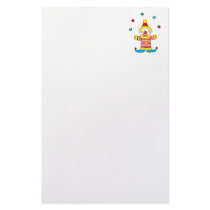 Juggling cartoon party clown stationery
