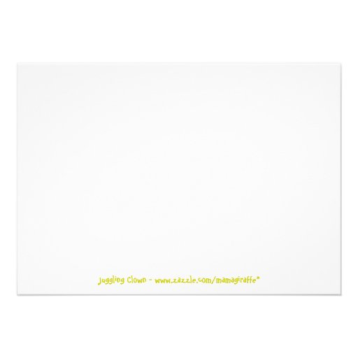 Juggling Clown Birthday Invite