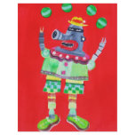 JUGGLING CLOWN ROBOT - pop art Flyer