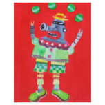JUGGLING CLOWN ROBOT - pop art Letterhead Design