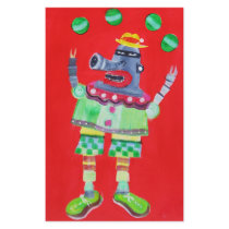 JUGGLING CLOWN ROBOT - pop art stationery