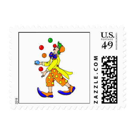 Juggling Clown Stamp