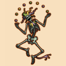 Juggling Jester Skeleton shirt