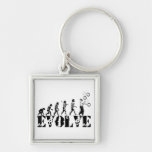 Juggling Juggler Juggle Evolution Sports Art Keychains