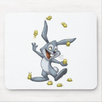 Juggling Rabbit Mousepad by stlewis75 Juggling Rabbit Mousepad