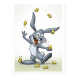 Juggling Rabbit Postcard