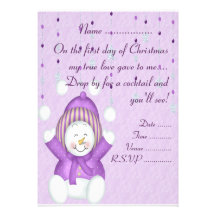 Juggling Snowman - Invitation