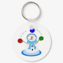 Juggling Snowman keychains