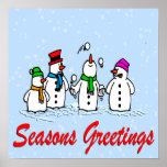 Juggling Snowmen Poster posters