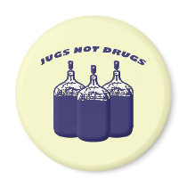 Jugs Not Drugs Fridge Magnet