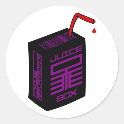 JuiceBox Sticker (white bg) Zazzle
