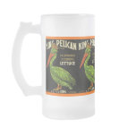 JUICING MUG VINTAGE ADVERTISING LABEL KING PELICAN