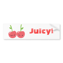 Juicy Cute Kawaii Cherries Bumper Sticker