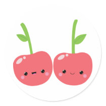 Juicy Cute Kawaii Cherries Sticker