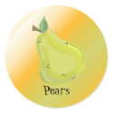 Juicy Pear Round Stickers