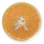 juicy realistic orange slice party plates
