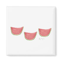 Juicy Watermelon Magnet by ginyhogan Juicy Watermelon Magnet
