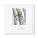 Jujuy waving flag with name magnet