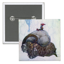 Julbocken - The Christmas Goat Buttons