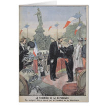 Jules Dalou  being awarded with the medal Cards