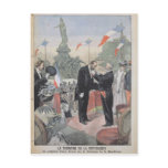 Jules Dalou  being awarded with the medal postcards