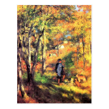 Jules le Coeur and his dogs by Pierre Renoir Post Card