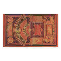 Jules Verne Extraordinary Voyages Book Cover Rectangle Sticker
