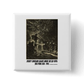 Jules Verne Twenty Thousand Leagues Funeral button