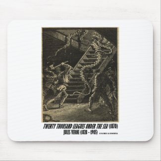 Jules Verne Twenty Thousand Leagues Squid mousepad
