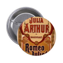 Julia Arthur, in 'Romeo and Juliet' Retro Theater Button