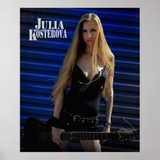 Julia Kosterova Black On Blue Poster NEW!