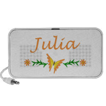 Julia (Orange Butterfly) iPod Speakers