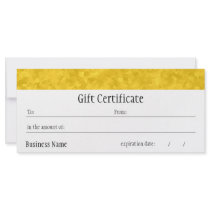 Julianna Gift Certificate Rack Cards