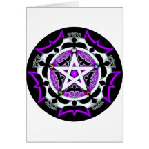 Julia's Crow Pentacle Card