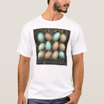 Julia's Extraordinary Eggs t-shirts