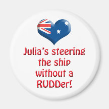 Julia's Steering The Ship Fridge Magnets