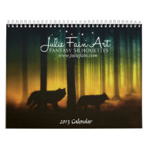 Julie Fain Fantasy Silhouettes Art Calendar