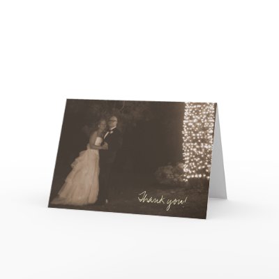 Julie -n- Matt Wedding 4x6 (sepia)-332, Thank you! Card