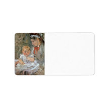 Julie with her nurse by Berthe Morisot Custom Address Label