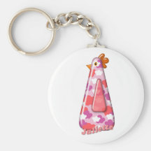 Juliette the hen keychain
